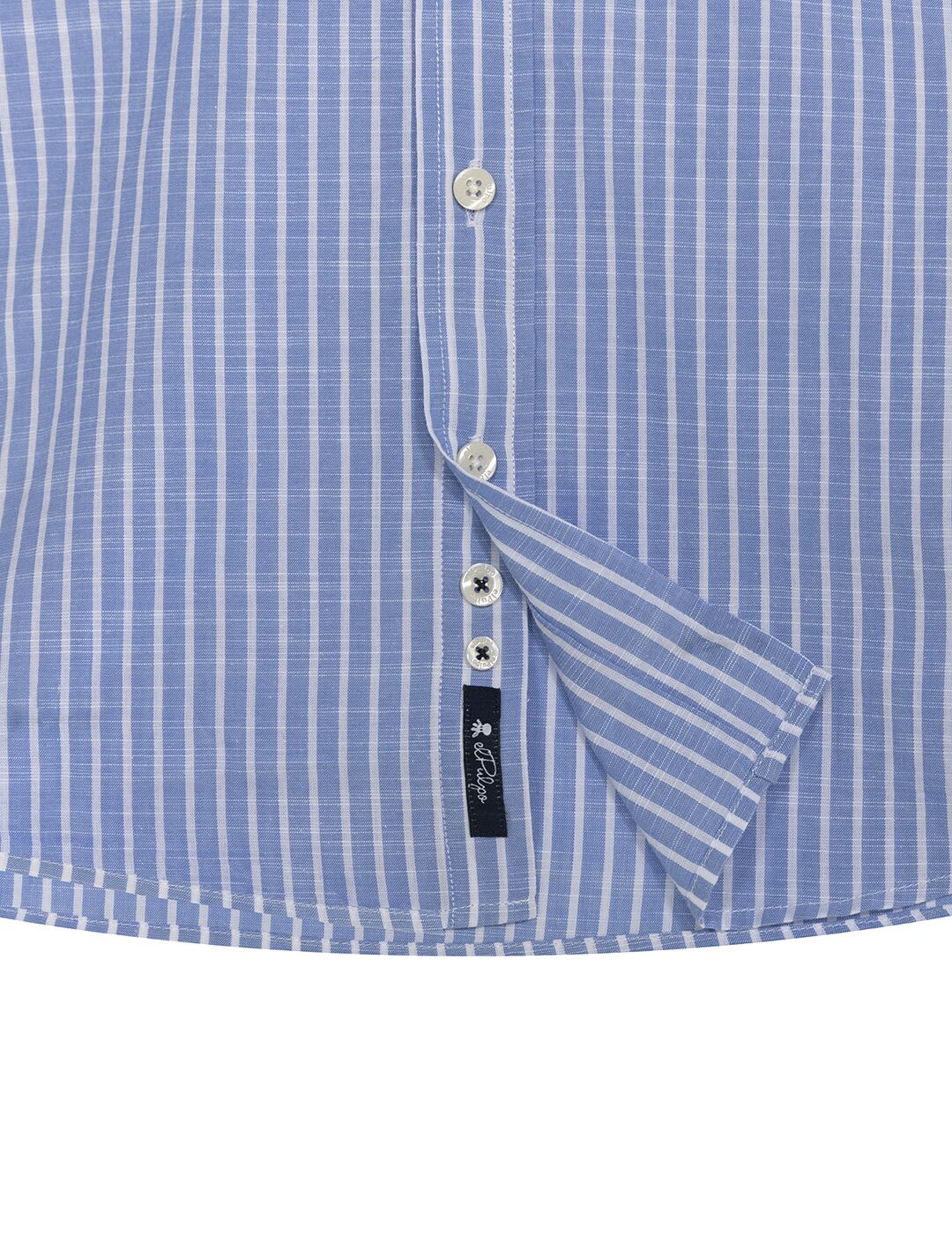 CAMISOLA RELAX STRIPES LINHO MENINO AZUL CÉU 