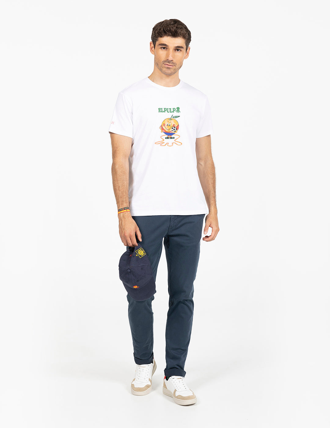 CAMISETA BASIC NARANJITO RFEF BLANCO PURO