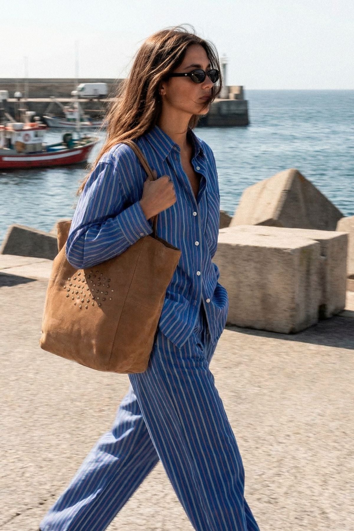 Camisa teen rayas azul