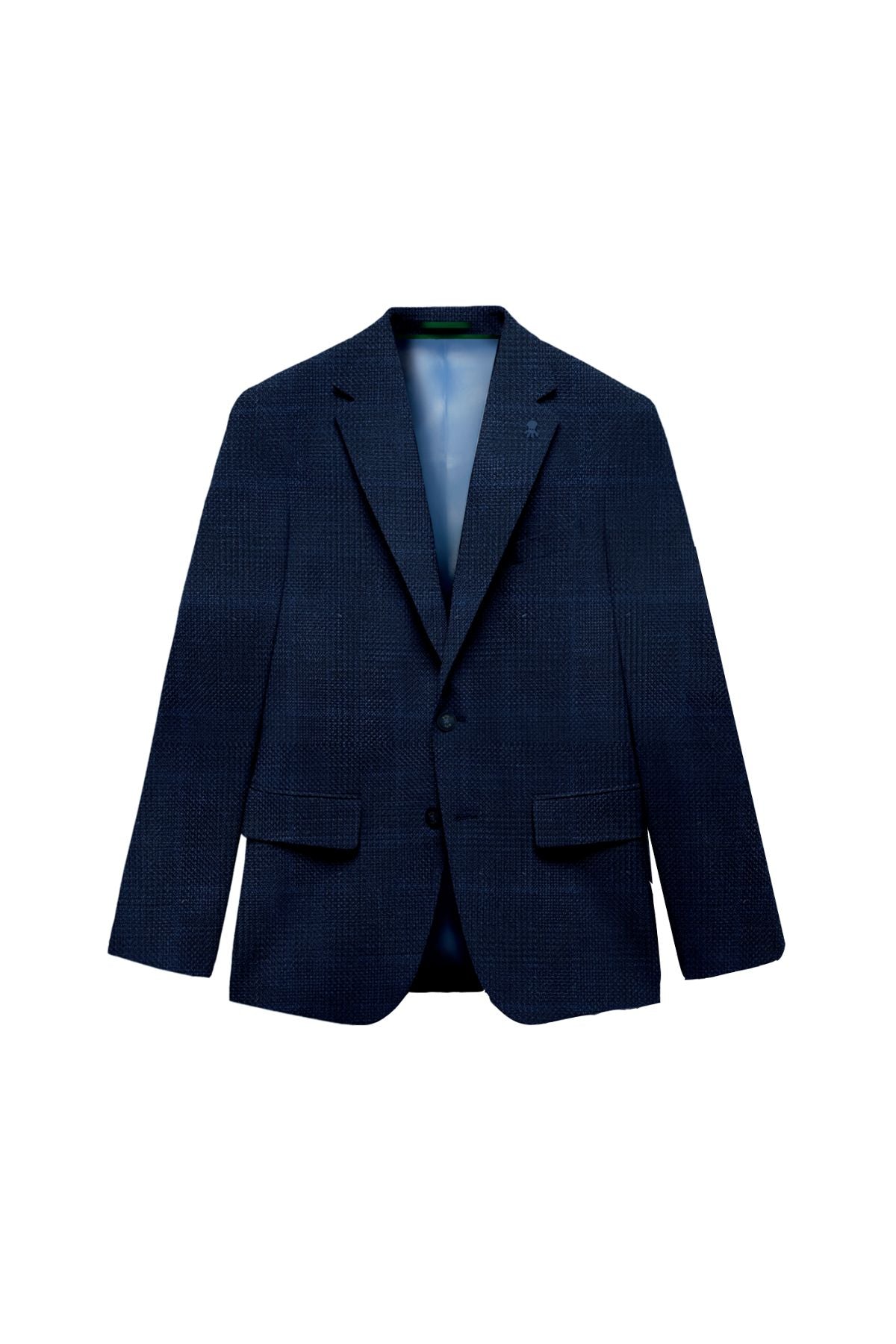 CHECKED BLUE BLUE LINEN AMERICAN