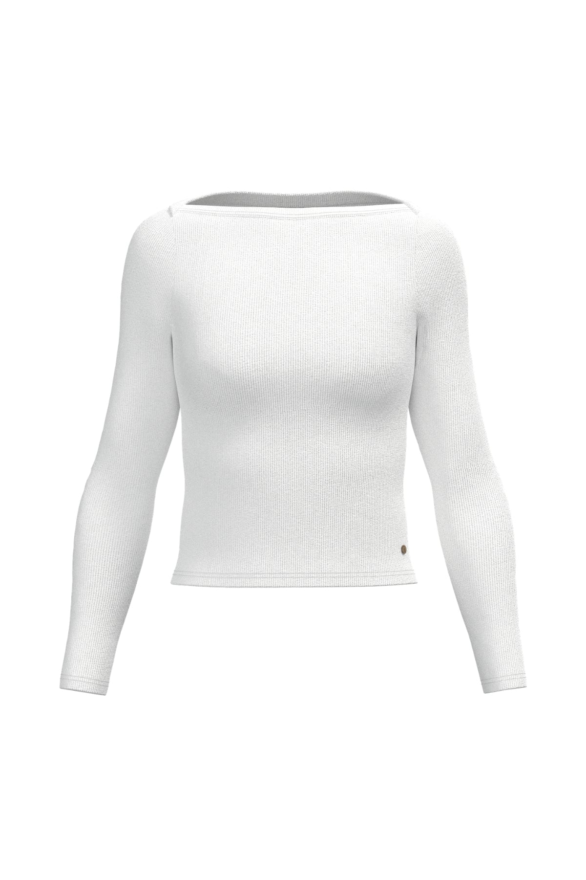 Camiseta teen escote barco blanco puro