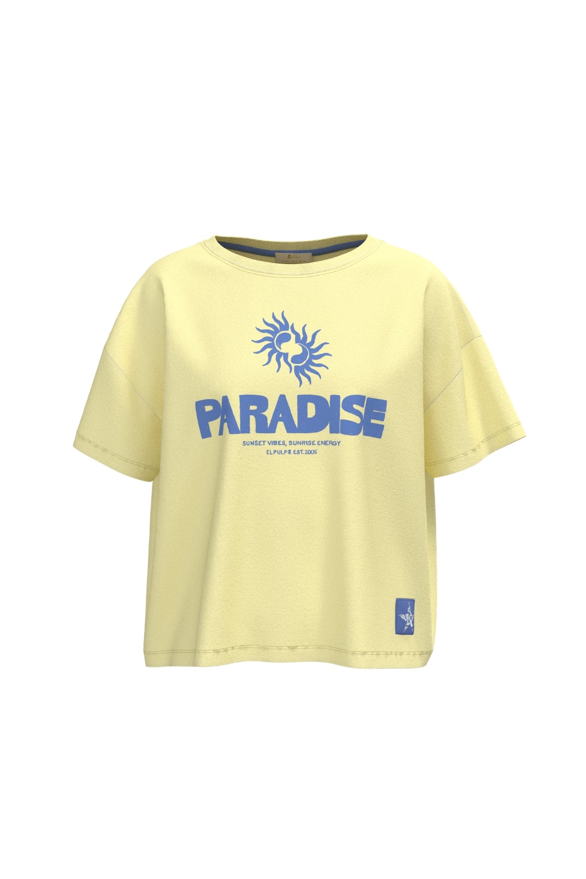 Camiseta teen manga corta paradise amarillo claro