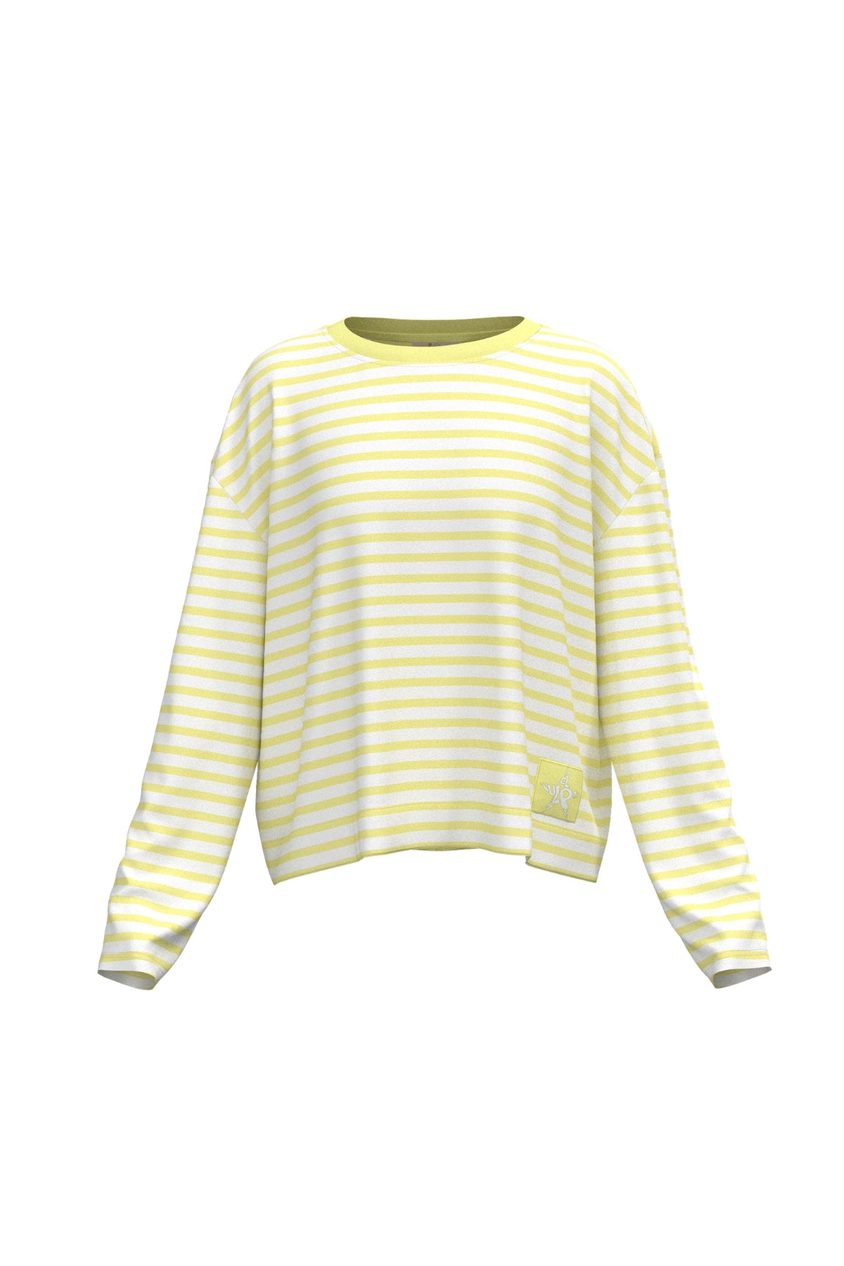 Camiseta teen manga larga amarillo claro