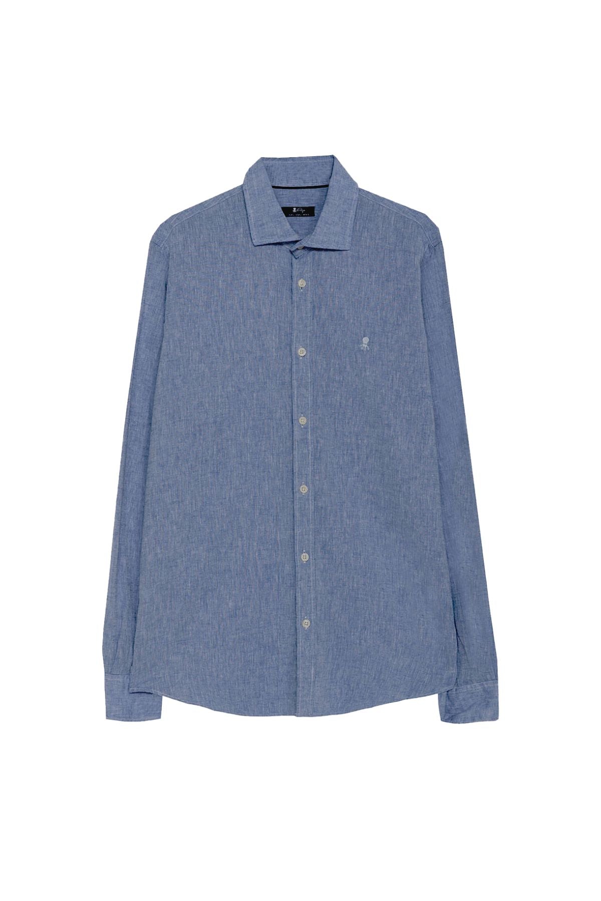 CAMISA EL CASUAL LINO AZUL MARINO