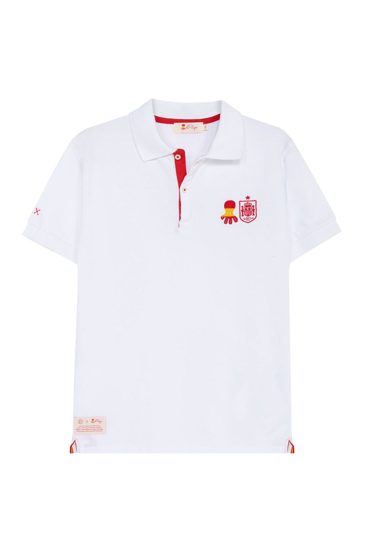 POLO ESCUDO RFEF NIÑO BLANCO PURO