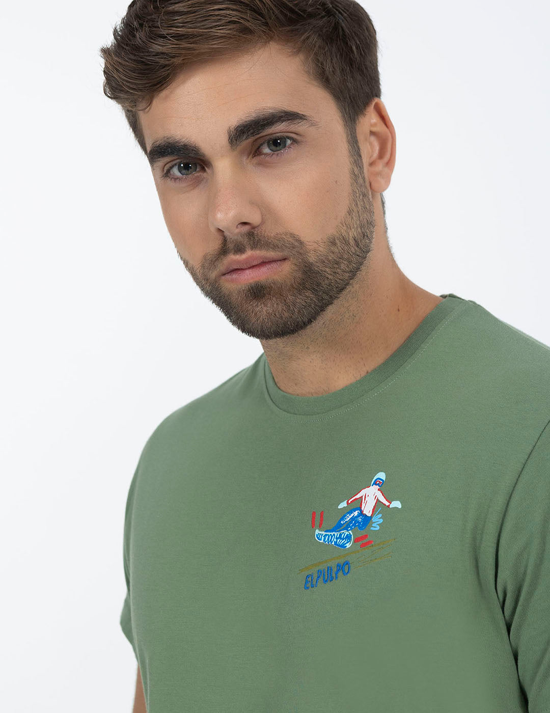 DELAVÉ GREEN SIERRA NEVADA PRINT T-SHIRT