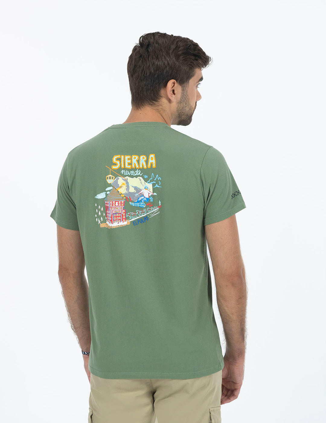 DELAVÉ GREEN SIERRA NEVADA PRINT T-SHIRT