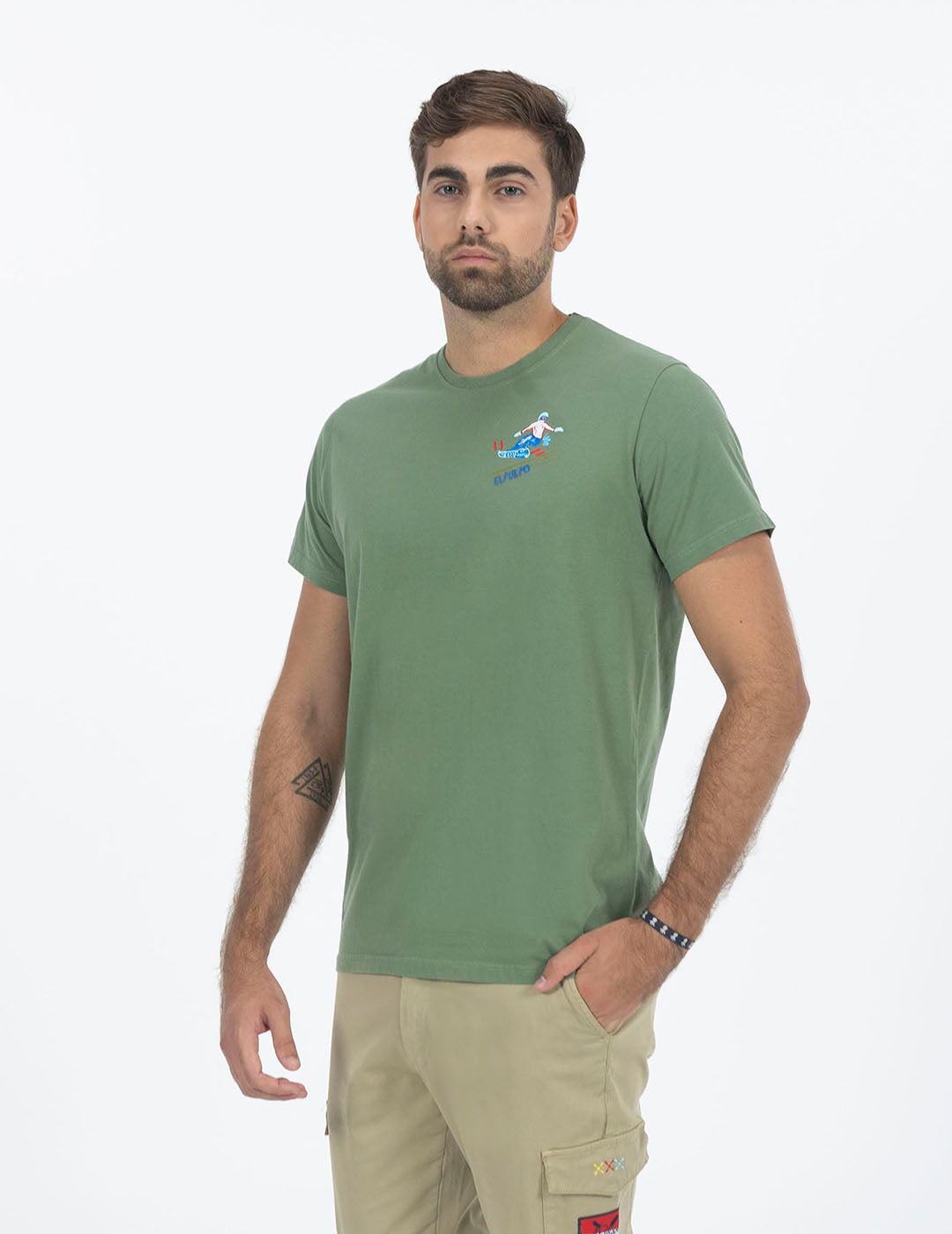 DELAVÉ GREEN SIERRA NEVADA PRINT T-SHIRT