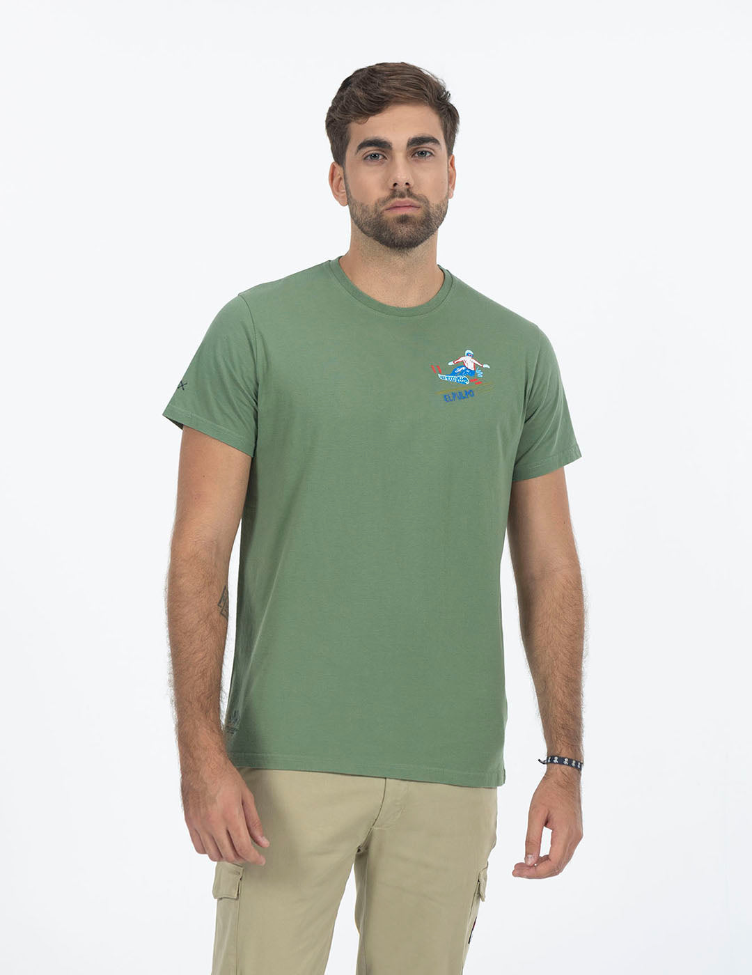 DELAVÉ GREEN SIERRA NEVADA PRINT T-SHIRT