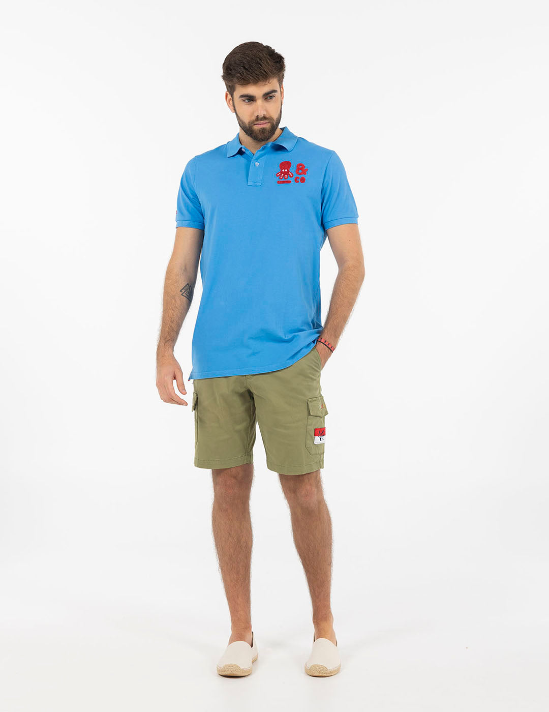 POLO PULPO & CO 2.0 AZUL MEDIO DELAVÉ