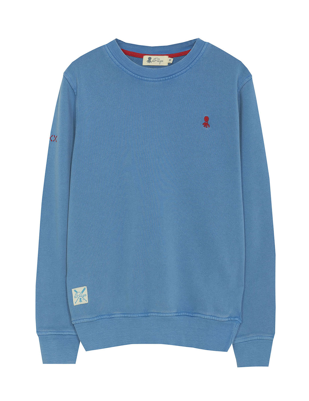 SUDADERA NIÑO BASIC CREWNECK AZUL CAPRI