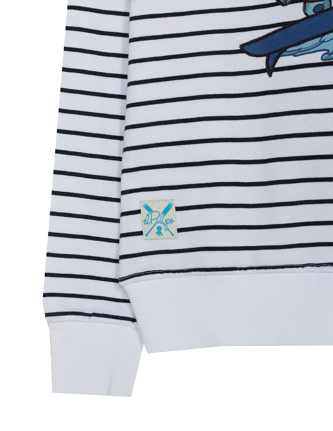 Blusa Windsurfer Crewneck Homem Branca/Ranhuras